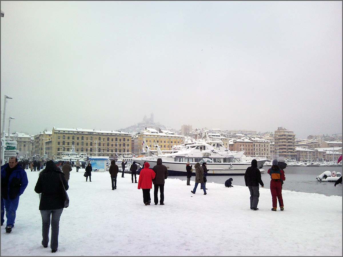 Marseille sous la neige